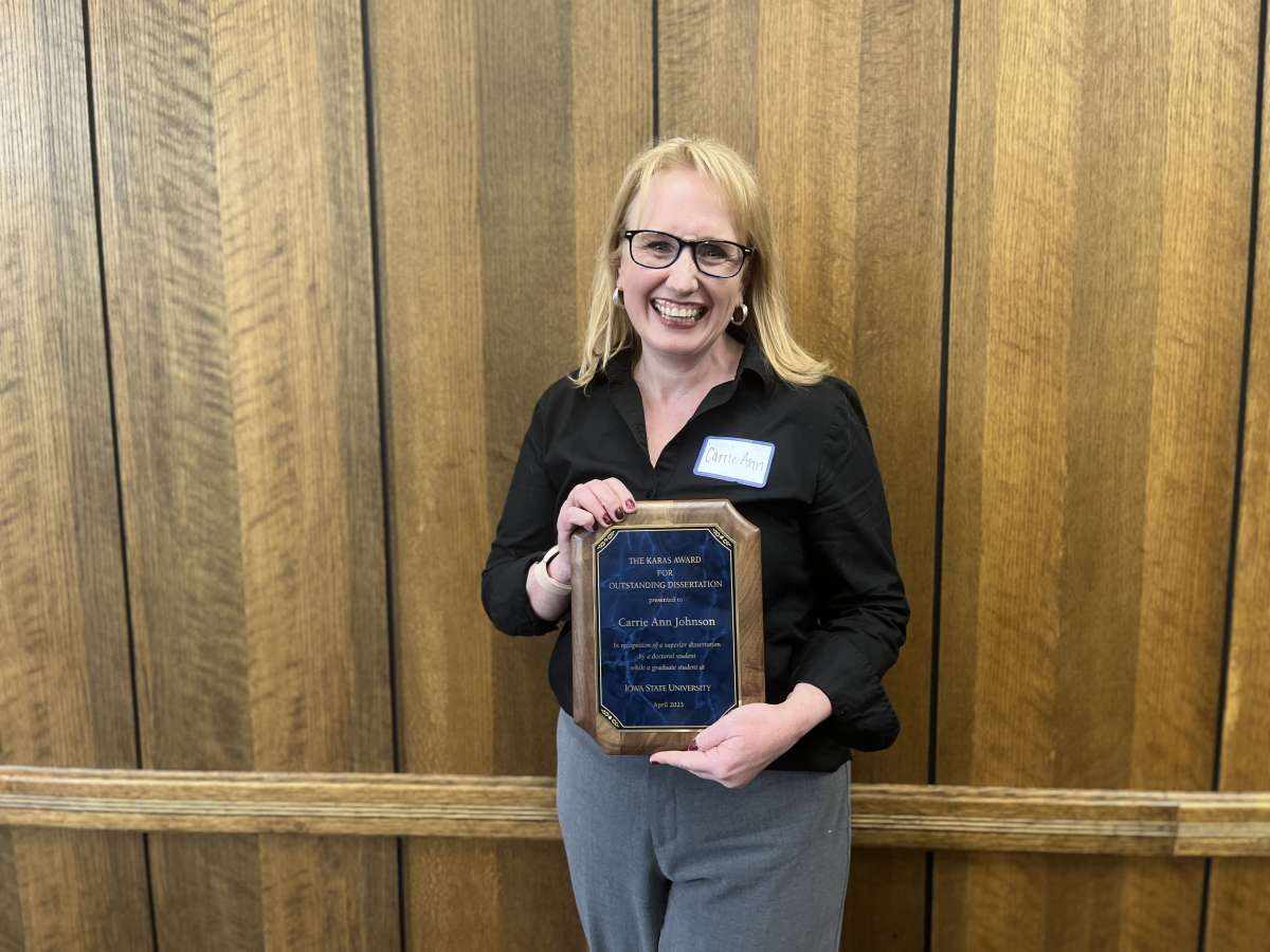 Article: Dr. Carrie Ann Johnson wins Karas Award for Outstanding Dissertation